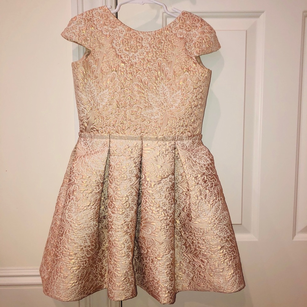 High end girls wedding dress | size 8 | rose gold